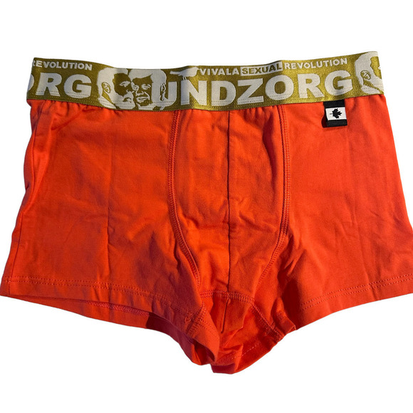 Nwt Undz JFK & Castro Orange Boxer Briefs Small - Picture 1 of 7